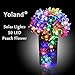 Yoland Solar String Light 7M/23 Ft 50 LEDS Waterproof Starry Peach Flower Fairy Lights for Home, Garden, Patio, Outdoor Ornament, Multi Color