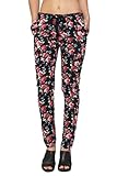 ALYGNE Womens Printed Harem Jogger Pant w/ Elastic Waistband & Pockets