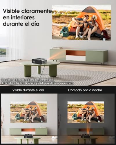2300 ANSI 4K UHD Projector for Daytime, Home Theater, HDR10, WiFi 6, Bluetooth, NFC, Android Smart Projectors, Auto Focus/Trapezoid Correction, HDMI ARC, USB, WLAN