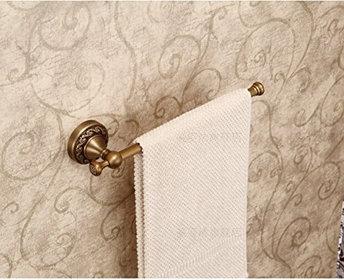 Rozin antique brass towel bar rack wall mount clothes hanger