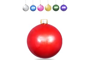 COSTUME AGENT Inflatable Oversized Ornaments Jumbo Christmas Balls 15" 18" 25" or 30" inches Holiday Decorations Indoor Outdoor