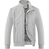 perdontoo Men's Casual Shell Jacket Zip Up Windbreaker Outdoor Recreation Coat