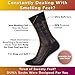 Duna Men's Ultra thin Breathable Cotton Dress Socks, 5-pack,Black,X-Large