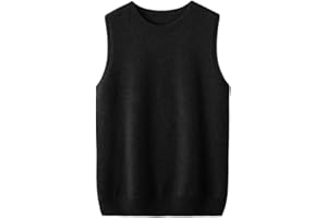 Women Spring Summer Fall O-Neck Sleeveless Sweater 100% Merino Wool Pullover Cashmere Vest