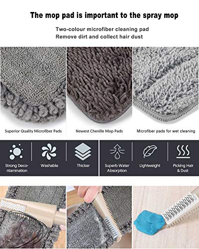 Microfiber Spray Mop for Floor Cleaning,AYOTEE Hardwood Floor Mop with 30Pcs Floor Cleaning Slices,3 Washable Mop Pads,1 Refillable Spray Bottle,Dust Mop Wet Mop for Laminate,Hardwood,Ceramic,Tile