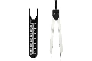 Black EKG Caliper, Stainless Steel ECG Caliper Divider for Measuring Electrocardiographs