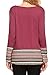 Bluetime Women's Color Block Long Sleeve Sweatshirt Jersey Tunic Tops Wine L