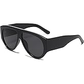 LASPOR Oversized Retro Aviator Sunglasses for Women Men Vintage 70s Thick Classic Sun Glasses