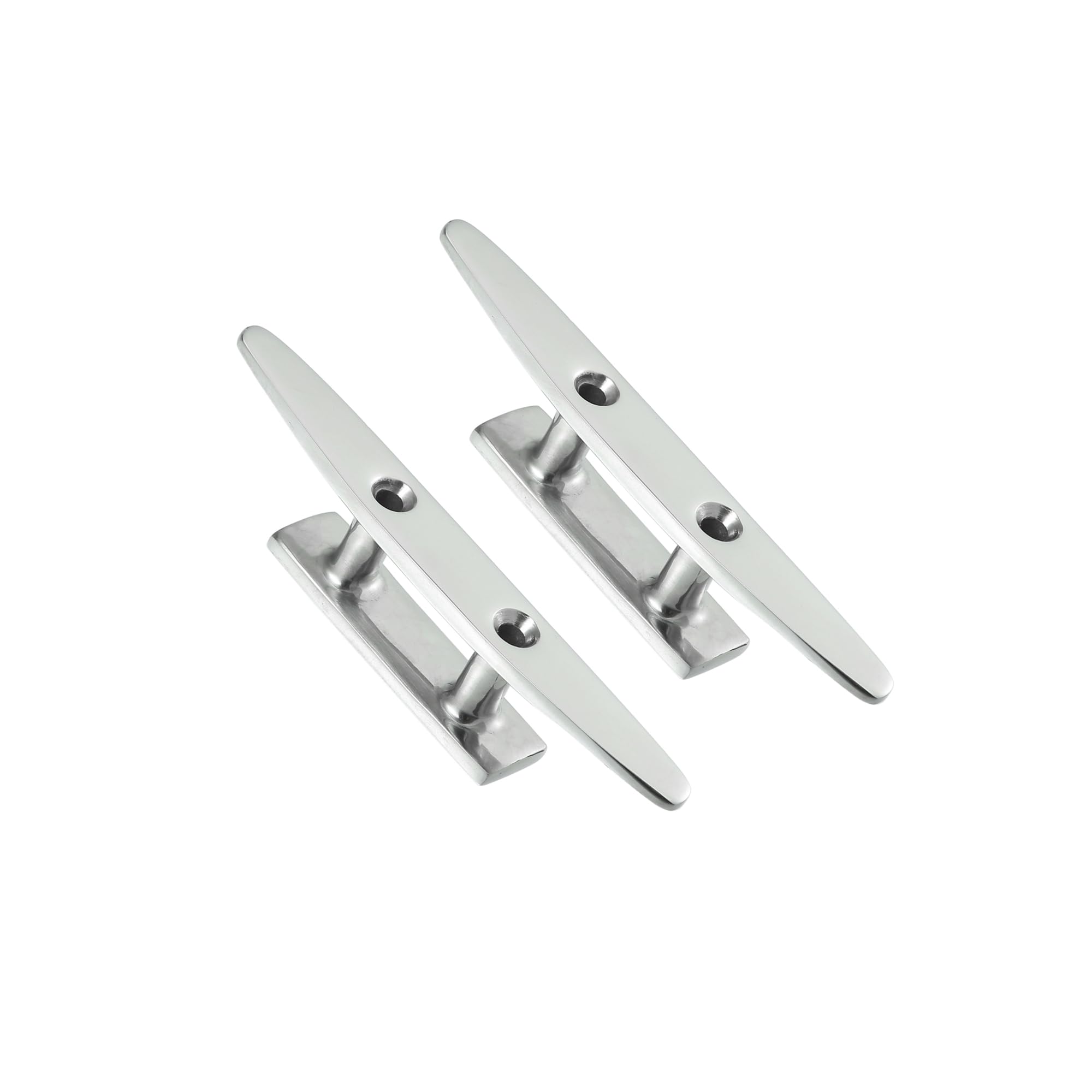 VekAuto 2pcs 5" Stainless Steel Flagpole Cleat Hook Boat Deck Rope Cleats Auto Accessories