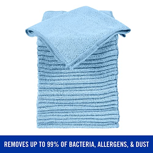 Quickie Microfiber Cleaning Cloth, 14 X 14 in., Blue, 24 Pack, Washable