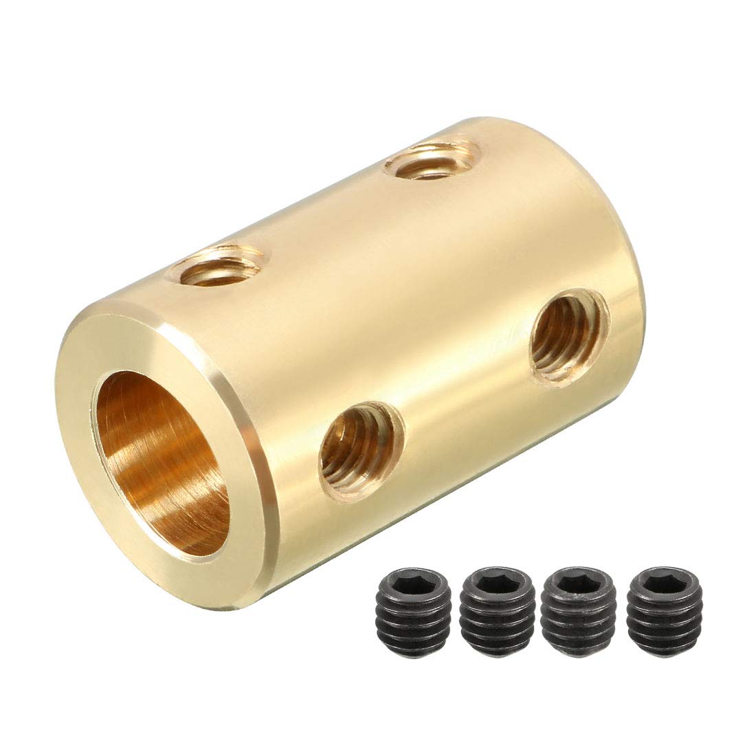Sourcingmap 6mm to 8mm Bore Rigid Coupling Set Screw L22XD14 Copper,Shaft Coupler Connector,Motor Accessories