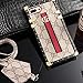 New Classic Elegant PU Leather Style Cases Cellphone Back Cover Case for iPhones 7/8 Plus Full Protect Case with Long Rope (Brown1) (Beige)