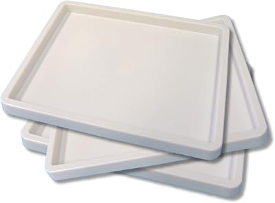 Major Brushes Set of 3 White Inking Trays 25cm x 20cm Craft Palette