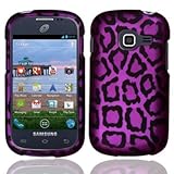 For Samsung Galaxy Centura S738C Hard Design Cover Case Purple Leopard Accessory