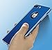 Yrzper Compatible with iPhone 8 Plus/iPhone 7 Plus 5.5 inch 3 in 1 PC Thin Hard Plating Mirror 360 Shockproof Protective Case Cover (Blue, 5.5inch)