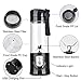 Portable blender, Mini Fruit Juicer Cup, Personal Small Electric Juice Mixer Machine with USB Rechargeable 4000mAh Battery Powered 420ML Travel Bottle (Black)