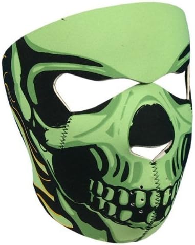 Hot Leathers Goblin Skull Neoprene Face Mask (Green) PatternName: Goblin Skull Color: Green, Model: FMA1018, Car & Vehicle Accessories / Parts