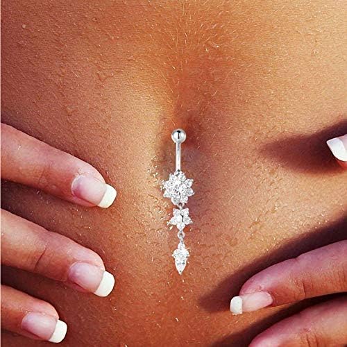 Faceuer Lightweight Belly Button Piercing Bar, Belly Button Ring