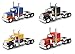 Peterbilt 389/Kenworth W900 Semi Truck Die Cast Toy - 1:32 Scale (Red with Yellow Flames)
