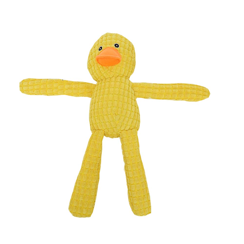 N / A Pet Toys, Dog Squeaky Toy Plush Chew Durable Cleaning Tooth Interative Toy for Puppy Small Medium Large Dog (Duck)