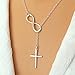 Ammazona Fashion Casual Personality Infinity Cross Lariat Pendant Necklace Chain