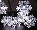 Inngree Solar Christmas String Lights Outdoor Waterproof 30 LED 20Feet Solar Snowflake Christmas Fairy Lights Decorations with 8 Lighting Modes for Garden Patio Yard Porch Wedding Party Decor(White)