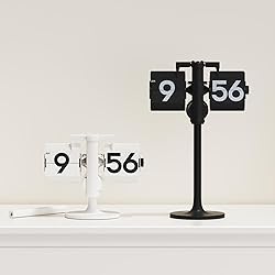 mooas Standing Height Adjustable Flip Desk Clock