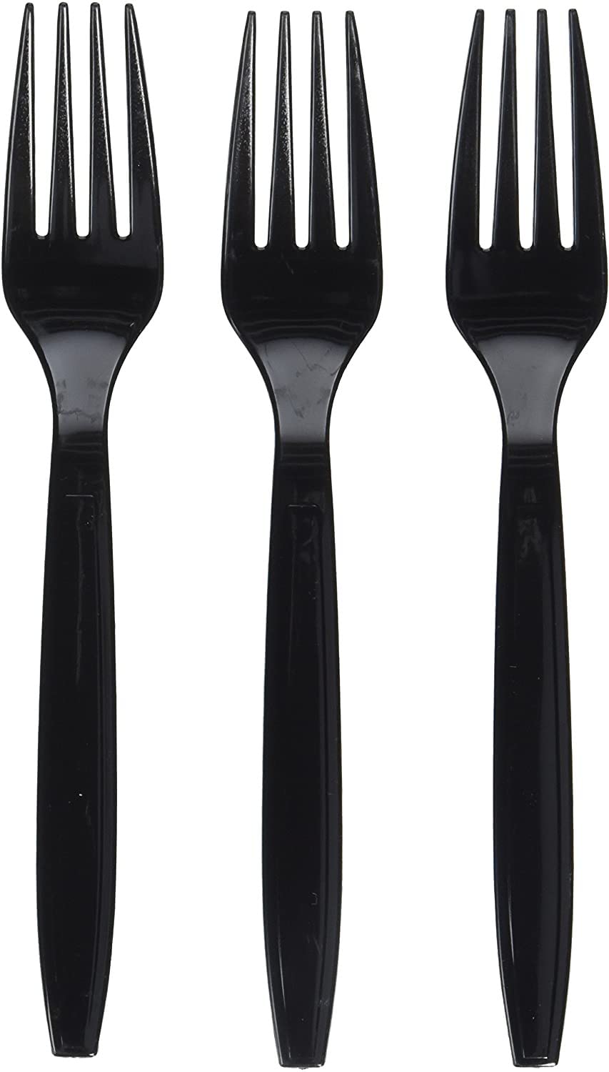 Black Forks | Heavy Duty Fork (Pack of 50) Tableware and Dinnerware
