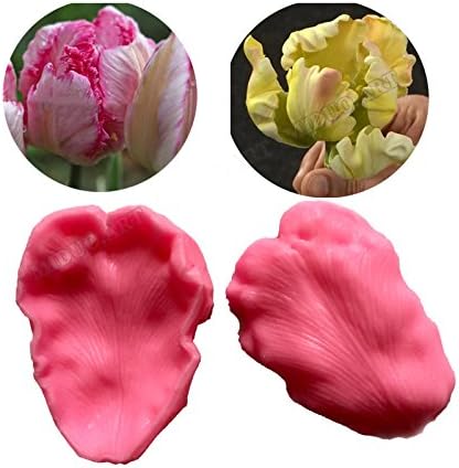 Parrot Tulips Petal Silicone Veiner Sugarcraft Cake Decorating Fondant Cake Mould