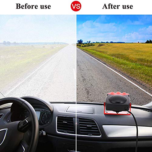 Colilove Car Heater, 2 in 1 Portable Car Heater Fan, Auto Fast Heating Car Heater with Heating & Cooling Function Defroster Defogger - 12V 150W, 3-Outlet Plug Adjustable Thermostat in Cigarette Light
