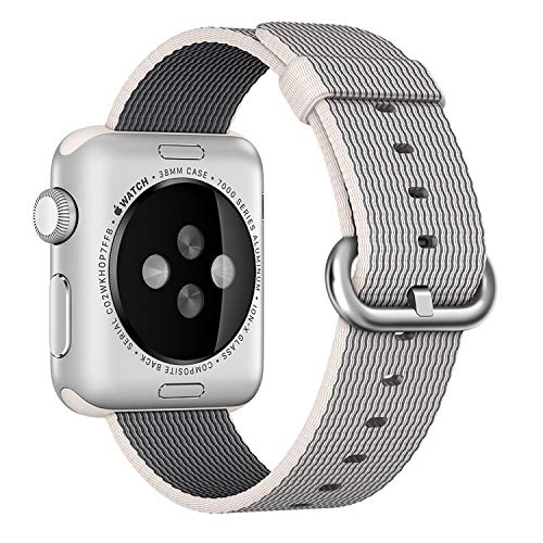 Apple Iwatch Band Nylon Color Striped Canvas For Apple Watch 1 2 3 white 42mm
