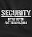 Gift for Big Brother - Security For My Little Sister Kids T-shirt With Stickers