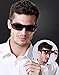 DUCO Fit Over Wraparound Sunglasses for Men and Women Polarized Wear Over Sunglasses 8960 (Black Frame Gray Lens,Lens Height 36mm)