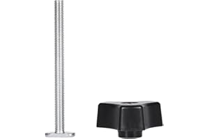 T Track Clamp, M8 Thread T Track Hold Down Clamps, Aluminum Alloy Woodworking Tool for T Slot (T Screw+Knob Nut Only)