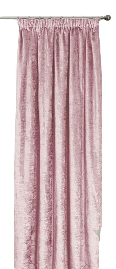 Kellyuk Scarpa Plain Crushed Velvet 3 Pencil Pleat Pair Of