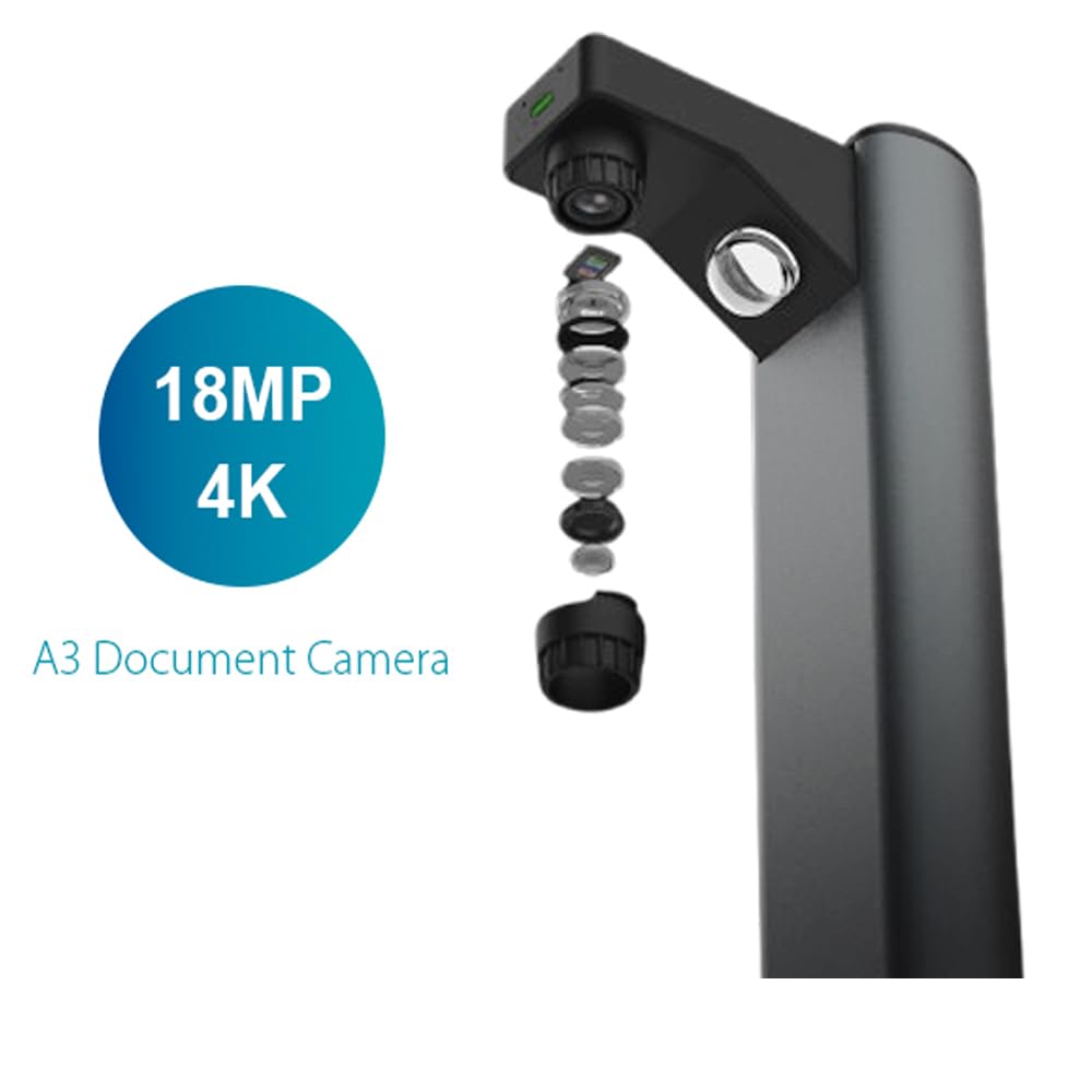 IRIScan Desk Document Scanner, Book Scanner - v7pro:4K UltraHD,18MP, 600dpi,Portable Scanner,Visualizer,OCR, AI Flattening, Auto Scan, Erase Fingers, Free Readiris PDF Editor Win Mac