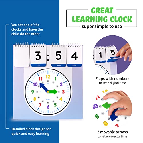 SPARK INNOVATIONS Learning Clock Teach Telling The Time Homeschool and