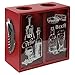 Lily's Home Wine Cork and Beer Cap Holder and Beer Cap Holder Shadow Box with Magnetic Bottle Opener and Corkscrew, Wood and Glass Box Makes the Ideal Gift for the Happy and Hydrated Drinker, Red