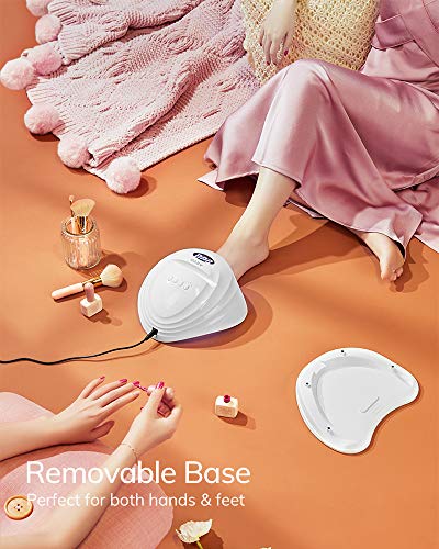 AEVO UV LED Nail Lamp, 48W Dual LED UV Lights for Curing Nail Polish Fast, Nail Dryer Light [Fast Drying] [Automatic Sensor & Digital Display] [5 Modes] [Professional Salon at Home]