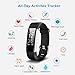 Fitness Tracker, Semaco Heart Rate Monitor Waterproof Activity Health Tracker Bluetooth Wireless Smart Bracelet with Pedometer Sleep Monitor Step Calorie Counter Activity Wristband (Black)