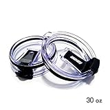 UniWey Spill Proof and Splash Resistant Tumbler Lid for Yeti Rambler and RTIC Tumblers, Pack of 2 , 30 oz