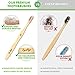 Zyablyk Bamboo Toothbrush Set with Travel Toothbrush Case, Pack of 3 Natural Bamboo Toothbrushes and Biodegradable Toothbrush Holder, Soft Bristle, BPA Free