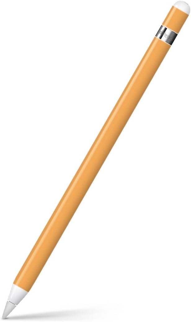 igsticker Ultra Thin Protective Body Stickers Skins Universal Decal Cover for Apple Pencil 1st Generation (Apple Pencil Not Included) 012235 Orange　Monochromatic　Simple
