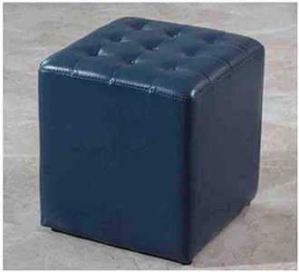 JINFAN Taburete Otomano, Puffs En Forma De Cubo De Otomana De Cuero