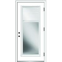 door doors glass outswing prehung blinds lite entry sellers primed internal clear low left national company hand steel