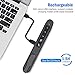DinoFire Presentation Remote Control Air Mouse Function Rechargeable USB Wireless Presenter Presentation Clicker Powerpoint Clicker RF 2.4 GHz Slide Advancer Changer Support Mac