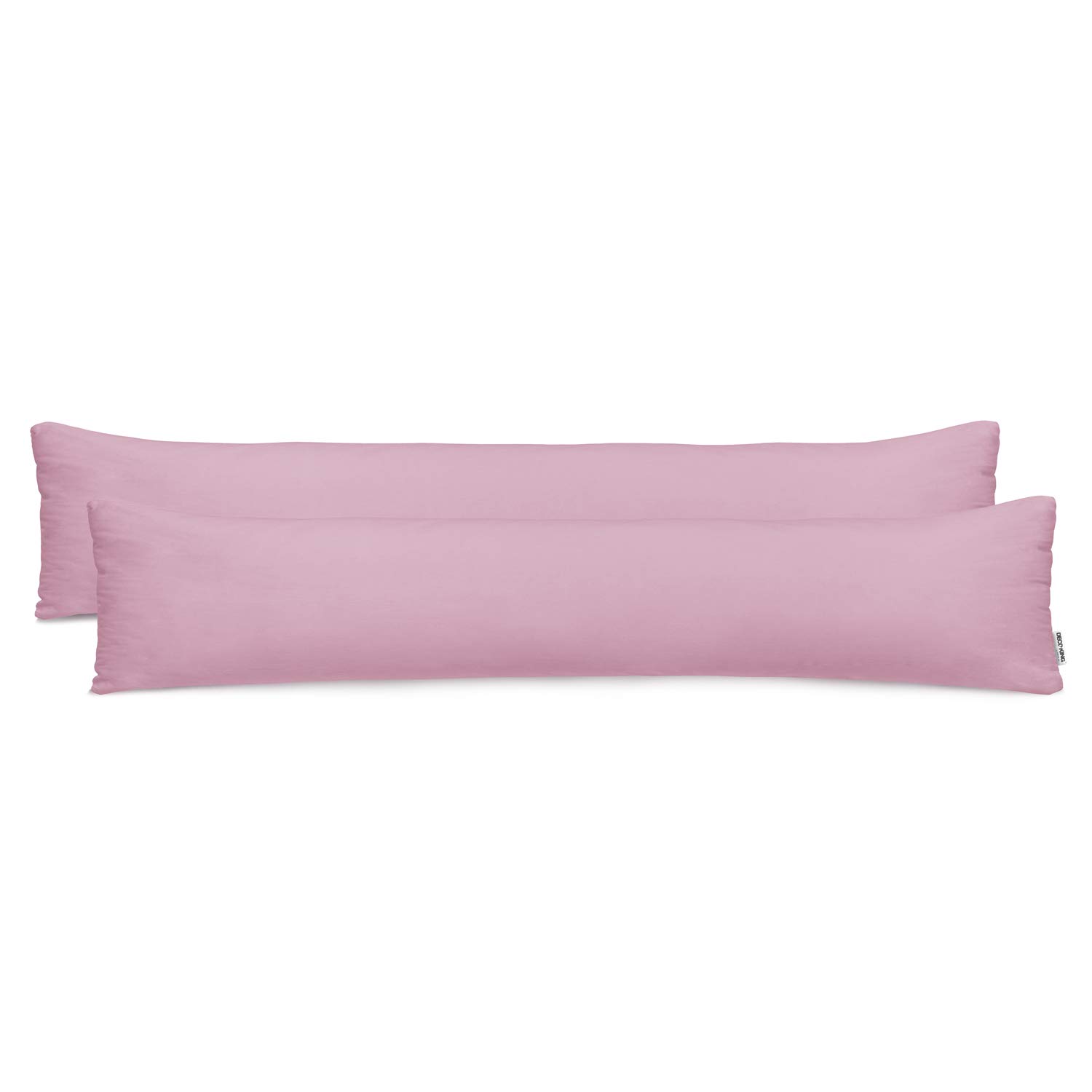 DecoKing 2 Pillowcases 40 x 200 cm Cotton Zip Amber