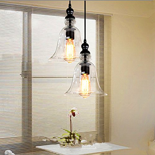 Kitchen Island Pendant Light Glass Shade Pendant Lighting Bar Ceiling Lamp Office Modern Ceiling Light Study Chandelier Lighting Bulb Include UNICASA (Pendant Light) - Thumbnail 6