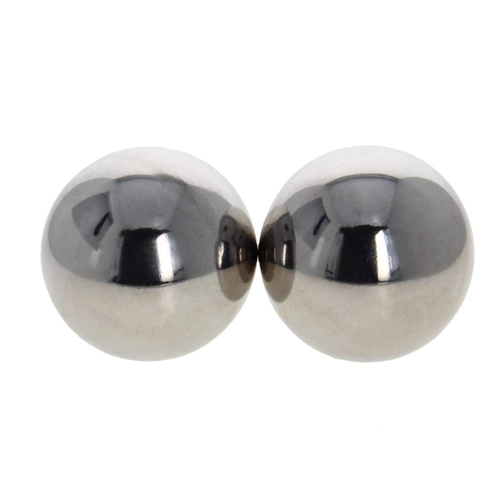 MroMax 2PCS 2.01" Dia 304 Stainless Steel Hollow Cap Ball Spheres for Handrail Stair Newel Post Silver Tone