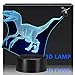 Holybo Dinosaur Toys for Boys/Kids - 3D Dinosaur Night Light,Jurassic World Dinosaur Christmas Ornaments, Dinosaur Toys Lamp with 7 Color Changing (Raptor)